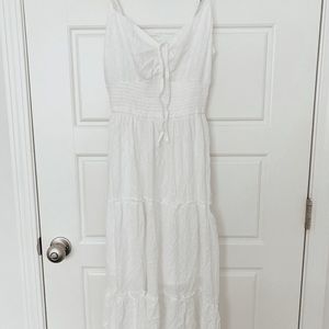 the most beautiful long white sundress!